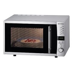 Severin MW 7804 Mikrowelle / 800 Watt / Grill 1200 Watt / 23 L Garraum / Grill und Umluftfunktion / silber