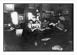 Historic Print (L): Making neckties in the kitchen of Mrs. Rothenberg, 170 Allen St., N.Y., Room 15. Back of