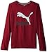 PUMA Boy's 8-20 No 1 Long Sleeve Logo Tee, Scooter, Large