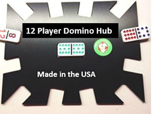 Mexican Train Fun Domino Centerpiece for 12 Players- Black