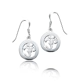 Bling Jewelry Sterling Silver Open Aum Om Drop Earrings