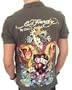 New Ed Hardy Mens Love Kills Slowly Rhinestone Polo Pique Shirt