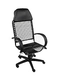 ITALMODERN Bungie Executive Office Chair, Black Bungies / Graphite Black Frame
