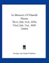 In Memory Of Harold Mann: Born July 2nd, 1856, Died July 31st, 1889 (1890)