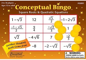 CMM03801 - CONCEPTUAL BINGO SQUARE ROOTS amp;