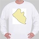 Sweatshirt with Africa, map, Liberia, outline, area, geograpy, region, land