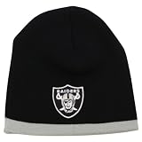 Reebok Oakland Raiders NFL Knit Hat Beanie Silver Tip