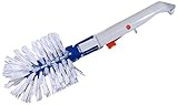 Pooline Products 11518 Poly Bristle Corner Brush with EZ-Clip, Includes White Handle, Blue Brush Body and White Bristles