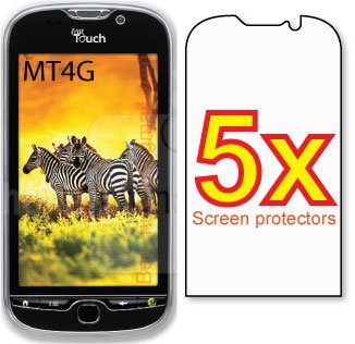 5x HTC T-Mobile myTouch 4G HD Premium Clear LCD Screen Protector Cover Guard Film, no cutting is required! Exact fit and satisfaction guaranteed!
