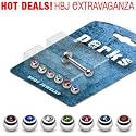 Labret Monroe Lot Assorted Color Gem Balls Bonus Package w/1 16G 5/16" Shaft and 7 Interchangeable Assorted Body Accentz&trade; Gem Tops