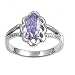 Sterling Silver Baby Ring - 2mm Band Width - 11mm Face Height - Sizes: 1,3,4,5 Lavender CZ