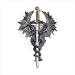 Pair Of Medieval Dragons Wall Plaque With Dagger Knife