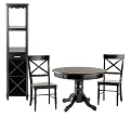 Antique Black Round Dining Collection