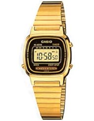 Casio Womens LA670WGA-1DF Daily Alarm Digital Gold-tone Watch