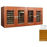 Vinotemp Vino-400credg-ltwa 304 Bottle Four Door Wine Cellar Credenza - Glass Doors / Light Walnut Cabinet