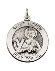 CleverEves 14K Yellow Gold 25.00 mm Saint Andrew Medal