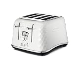 De'Longhi Brillante Faceted 4-Slice Toaster, White