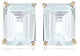 41M6EXB5p5L. SL160  14k White Gold 8x6mm Aquamarine EmeraldCut Stud Earrings