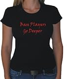 bass clothing:S.T.Ink Clothing Womens Bass Players Go Deeper Black Sheer Fit