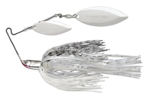 Terminator T1 Spinnerbait-Willow/Willow ,Nickel/Nickel Blade (Silver Shiner, 3/8-Ounce)