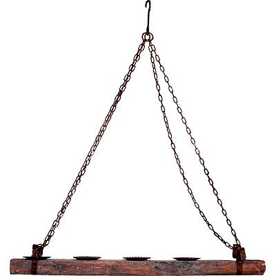 Wood / Iron Candle Holder Chandelier