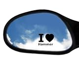 Produkt-Bild: 4 Aufkleber - SCHWARZ - I love Hammer - Nummernschild, Spiegel, Handy Sticker