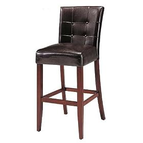 Set of 2 29H Bar Stools Dark Brown Finish by ACME