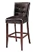 Set of 2 29H Bar Stools Dark Brown Finish