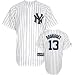Majestic Alex Rodriguez New York Yankees Youth Replica Jersey-#13 White Pinstripe (Small)