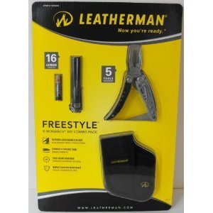 Leatherman Freestyle Multitool  &  Monarch 300 LED Flashlight plus Leatherman Case