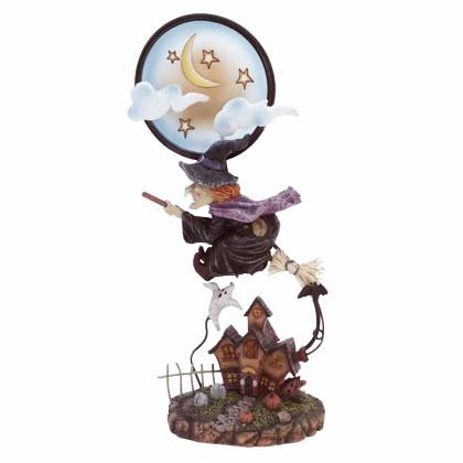 Flying Witch Candle Holder Style 34619