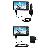 Essential Kit for the Creative Zen Vision W - includes Car and Wall Charger with Rapid Charge Technology - Gomadic Brand w/ TipExchange Technology