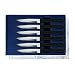 Rada Cutlery Six Serrated Steak Knives 6 Pc Boxed Gift Set, Made in USA, Dishwasher Safe Black Handles (G26S)