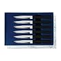 Rada Cutlery Six Serrated Steak Knives 6 Pc Boxed Gift Set, Made in USA, Dishwasher Safe Black Handles
