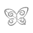 14K White Gold Diamond Butterfly Brooch - 0.50 Ct.