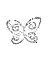14K White Gold Diamond Butterfly Brooch - 0.50 Ct. -- LIFETIME WARRANTY
