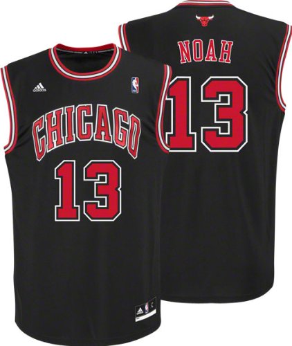 adidas Joakim Noah Chicago Bulls Revolution 30 Performance Jersey-Black (X-Large)