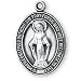 Sterling Silver Miraculous Medal and 24-inch Chain