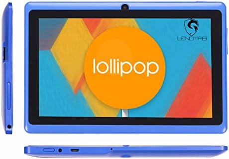 7" Quad Core 8GB HD 1GB RAM 5.0 Lollipop Android Tablet PC - Silicone Skin - Miracast Active (Wireless HDMI)- Dual Camera - WiFi - Supports Google Playstore, Youtube, Netflix, 3D Games s (Blue)