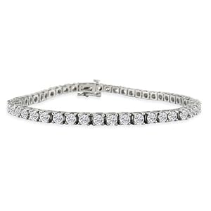2 Carat Diamond Bracelet set in 14K White Gold by
