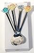 Teaspoons With Decorated Teapot Handles/set 4
