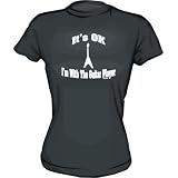 Buy It's OK I'm With The Guitar Player Women's tee Shirt in 6 Colors Small thru XXL by 99 VOLTS