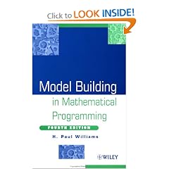 Model Building in Mathematical Programming, 4th Edition
