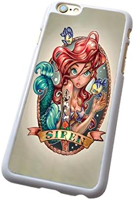 NONGCHAO TM for iPhone 6 Plus (5.5") iPhone 6s Plus Disney Princess Hard Case Back Cover (The Little Mermaid) (White)