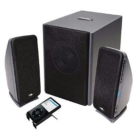 Click here to buy 3PC Subwoofer Speaker System by Cyber Acoustics.