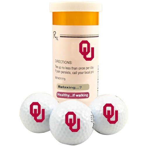 Oklahoma Sooners Rx 3-pack Golf Balls