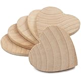 1-1/2" Wood Hearts, Natural Unfinished Wood Heart Cutout Shape, (1.5 Inch), Wooden Heart (1-1/2 Inch Tall x 1/8 Inch Thick) - Bag of 100