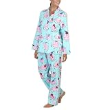 Nick & Nora Flannel Coat Pajamas - Set - Elephants - Blue/Pink