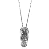 Diamond Accented Flip-Flop Pendant Necklace w/ 18