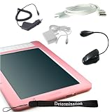 High Quality Amazon Kindle DX Silicon Kroo Skin Case Sleeve Plus 4 Inch Determination Hand Strap + Kindle DX Car Charger, Home Wall Charger + USB Data Cable + UltraFlex E-Reader Book Light